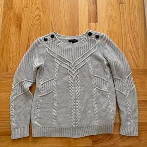 Gray Cable Knit Sweater